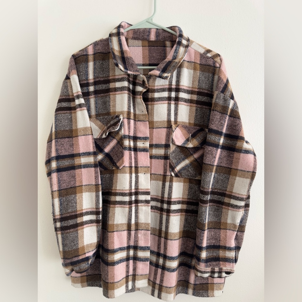 WMNS Fall Cosy Flannel - Pink & Brown